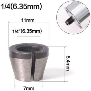 6Mm 6.35Mm 8Mm Spantang Adapter Graveren Trimmen Machine Elektrische Router Hoge Precisie Bit