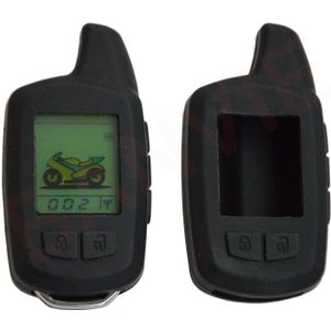 1 st Siliconen Case voor BANVIE 2 manier motorfiets alarmsysteem Afstandsbediening Sleutelhanger Chain