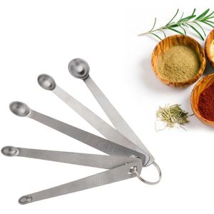 5 Stks/set Rvs Mini Maatlepel Duurzaam Thuis Saus Bestek Accessoires Keuken Bakken Tool