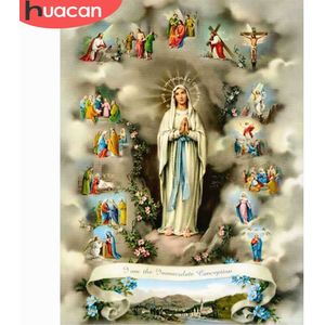 Huacan 5D Diy Diamant Schilderij Religieuze Volledige Vierkante Aankomst Thuis Decoratie Diamant Borduurwerk Pictogrammen