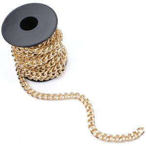 2 Meters/partij 8*11.5*2Mm Goud/Zilver Kleur/Rose Vergulde Bulk Aluminium Curb Chain ketting Sieraden Bevindingen Diy Materiaal