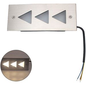 3W Led Outdoor Stap Licht Roestvrij Staal Corrosiebestendig IP65 Waterdichte Wandlamp Voor Corridor Gangpad