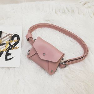 Children's Bag Mini Square Bag Rivet Pouch Kids Girl Cute Waist Packs Korean Shoulder Messenger bag