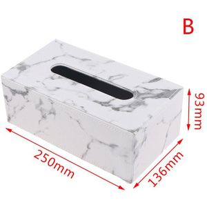 Ooit Perfecte Moderne Marmer Rechthoek Kunstleer Tissue Box Servet Toiletrolhouder Case Dispenser Woondecoratie