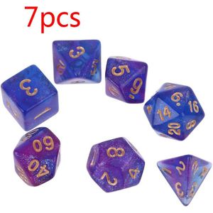 7Pcs D4-D20 Acryl Polyhedrale Dobbelstenen 20 Zijdig Dices Tafel Board Rol Playing Game Voor Bar Party