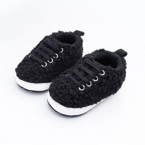 Winter Baby Jongens Meisjes Anti-Slip Effen Kleur Wandelschoenen Peuter Pluche Zachte Zolen Sneakers Kinderen Casual Sneakers