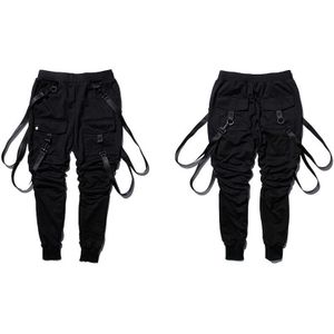 HEYGUYS Droge mannen Broek pocket Full Length Mannen HIPHOP joggers Broek Plus Size Broek mannen riem vrouwen streetwear