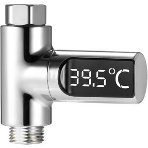 Led Digitale Thermometer Water Douche Kranen Baby Real-Time Water Flow Keuken Badkamer Temperatuur Indoor Monitor 360 ° Roterende
