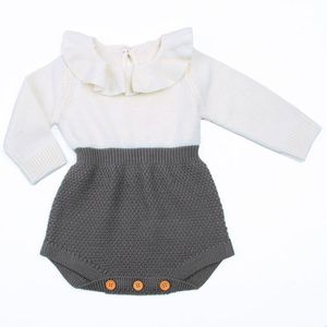 Leuke Pasgeboren Baby Meisje Wol Breien Tops Romper Shorts Warme Outfits Kleding Winter sets