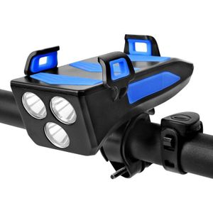 Inductie Motorfiets Fiets Front Light Set Usb Oplaadbare Smart Koplamp Met Hoorn Led Fiets Lamp Motorfiets Zaklamp