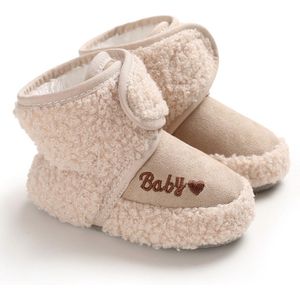 Brand Baby Laarzen Winter Pasgeboren Baby Meisje Warme Brief Zachte Zool Sneeuw Fleece Schoen Peuter Dikke Katoenen Mode