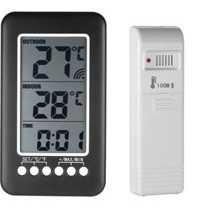 Lcd Wireless Indoor/Outdoor Digitale Thermometer Klok Temperatuur Meter Weer Stationtemperature Tester Testtools