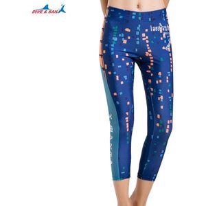 Vrouwen Actieve Fitness Capri Leggings Running Panty Yoga Broek Swim Bodem UV Zon Cropped Zwemmen Surfen Legging