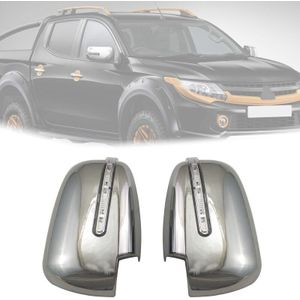 Auto Achteruitkijkspiegel Cover Met Led-verlichting Exterieur Onderdelen Accessoires Abs Voor Mitsubishi L200 Triton