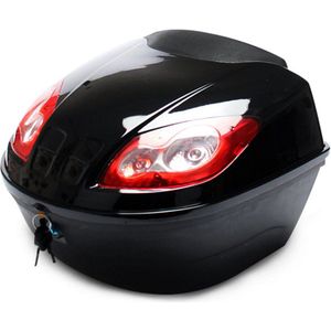 1Pcs Universele E-Bike Staart Doos Motorfiets Top Hard Case Helm Storage Case Staart Doos Bagage Case Met reflecterende Lamp