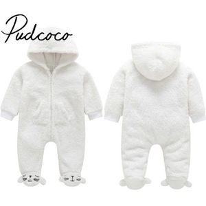 Winter Pasgeboren Baby Meisje Jongen Footies Outfits Kleding Hoodie Hooded Baby Jumpsuit Kid Kleding 0-12 Maanden