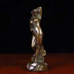 Bronzen Sculptuur Ambachten Vrouw Beeldjes Chinese Klassieke Messing Beauty Lady Standbeeld Bureau Ornamenten Thuis Decors Moderne Arts