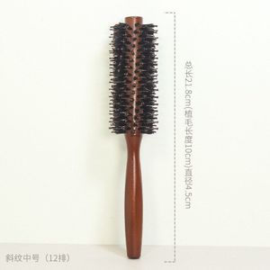 6 Soorten Rechte Twill Haar Kam Natuurlijke Varkenshaar Rollen Borstel Ronde Vat Blazen Curling Diy Kappers Styling Tool