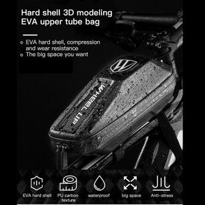 Mobiele Telefoon Tas Waterdicht Hard Shell 3D Modellering Fiets Voorframe Top Tube Bag Mtb Telefoon Case Opbergtas 1L grote Capaicty