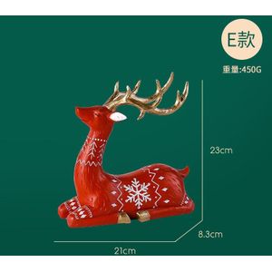 Kerst Sneeuwpop Kerstman Beer Ambachten Luxe Creatieve Nordic Dier Rode Kamer Gazon Decoraties Sculptuur Figuur Standbeeld