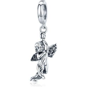 Wostu Religie Stijl 925 Sterling Zilveren Kralen Jesus Cupido Heilige Maagd Charms Fit Originele Armband Hanger Sieraden CQC1407