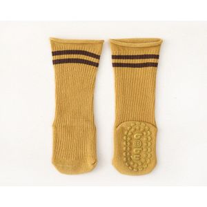 Lange Katoenen Antislip Zolen Baby Sokken Winter Herfst Effen Kleur Gestreepte 0-12 Maanden Jongen Meisje Lange sokken Indoor Vloer Sokken