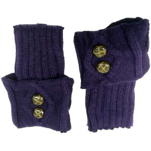 Winter Warmer Meisje Been Elastische Gebreide Sokken Voet Cover Met Knop Vrouwen Herfst Winter Haak Boot Manchetten Hoop Hoop Sokken