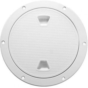 4/6/8 Inch Round Hatch Cover Deck Plastic White Boat Screw Out Deck Inspection Plate For Marine Boat Kayak Canoe