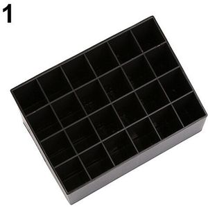 24 Grid Acryl Transparant En Mooie Make Organizer Opbergdoos Lippenstift Nail Boor Polish Organizer Cosmetische Box Hol