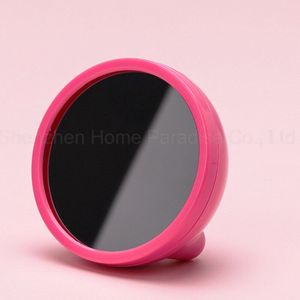 Mini LED Wekker Draagbare Spiegel Klok Digitale Circulaire Elektronische Tafel Klokken met Alarm Make-Up Spiegel