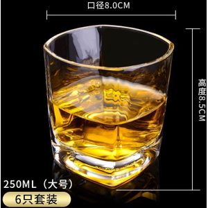 Whisky Wijn Glas Geïmporteerd Wijn Cup Europese Vierkante Geest Japan Fijne Brouwen Bier Cup Moraal Wijnglas 6 Alleen Pak huishouden