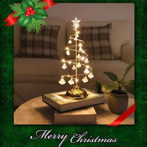 Mintiml Kerst Glas Boom Licht Up Kerstboom Led Tafellamp Xmas Decor Ornament