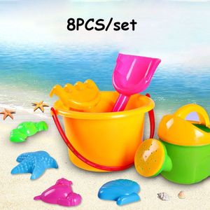 8 Stks/set Zomer Strand Emmer Kinderspeelgoed Speelhuis Kinderen Strand Speelgoed Set Voor Baby (Willekeurige kleur)