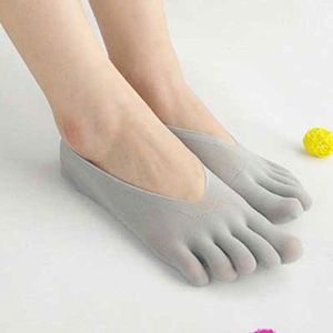 Vrouwen Onzichtbare Low Cut Sokken Kant Anti-Slip Effen Kleur Dames Aparte Teen Enkel Nylon Vijf Vinger Sokken vrouwelijke