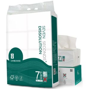 8 Zakken Tissues Papieren Zachte Primaire Houtpulp Pompen Papier 3 Lagen Toiletpapier Servet Papier Dikker Thuis Papier