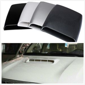 Universele Auto Decoratieve Air Flow Intake Hood Scoop Vent Bonnet Cover carbon fiber