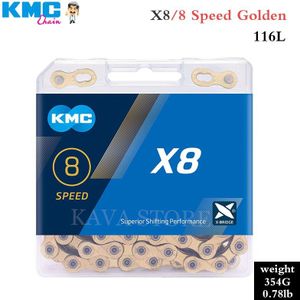 Originele Kmc Fietsketting X8 X8pl 8 Speed Ketting 116 Links Ultralight Fietsketting 8V Voor Mtb Road 8 S Fietsonderdelen