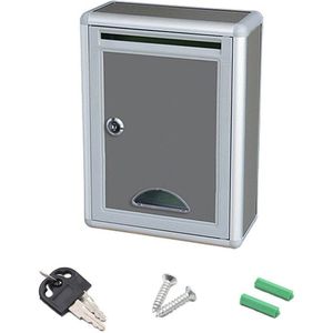 Yo-Vintage Aluminium Afsluitbare Veilig Mail Brief Post Brievenbus Post Box Voor Huis Tuin Ornament Decor