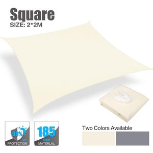 3X3M 2X2M 280GSM Zonnezeil Polyester Oxford Stof Vierkante Luifels Zonnescherm Luifel Voor tuin Terras Zwemmen Yard 40% Off