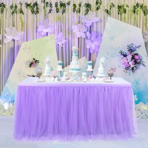 Tulle Tafel Rok Mode Servies Wedding Party Xmas Baby Douche Effen Verjaardag Decor