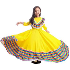 Spaanse Flamenco Jurk Voor Meisjes Traditionele Folk Jurk Maskerade Kostuum Voor Meisjes Carnaval Dress Up