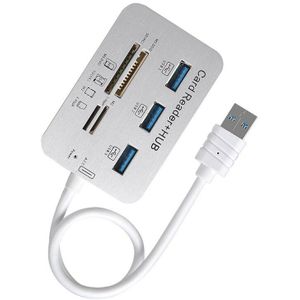 USB HUB Memory Card Reader USB 3.0 Combo HUB Multi-In-1 High Speed USB Splitter with MS M2 TF for Computer PC Laptop