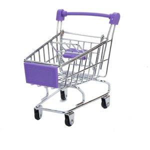 Mini Winkelwagen Supermarkt Handcart Mode Opslag Toy Desktop Kan