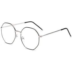 Iboode Polygon Metalen Brillen Frames Mannen Vrouwen Vintage Retro Optische Bril Anti Blauw Licht Transparante Brilmonturen