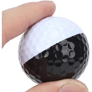 Golfbal Twee Kleuren Zwart Wit Putter Gericht Lijn Dubbele Laag Golf Praktijk Bal Training Accessoire