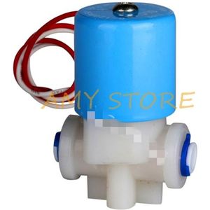 1/4 "Od Buis Plastic Magneetventiel Normaal Gesloten Dc 6V 12V 24V Ac 24V 110V 220V Mini Valve Voor Ro Omgekeerde Osmose Zuiver Systerm