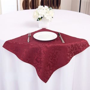 48*48Cm Europa Jacquard Hotel Banket Servet Voor Bruiloft Decoratie Wit Polyester Serviette