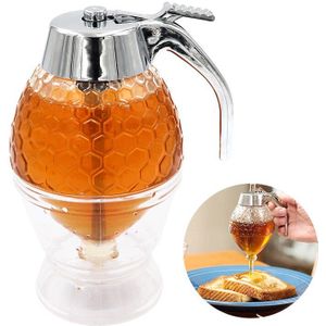 Sap Siroop Cup Bee Drip Dispenser Draagbare 200 Ml Honing Siroop Dispenser Pot Honingraat Fles Honing Squeeze Dispenser