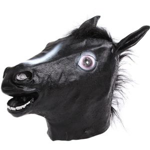 Halloween Masker Bal Cosplay Latex Paard Hoofd Masker Dier Hoofd Set Paard Masker Hond Paard Juni Paard Masker