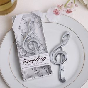 Symphony Chrome Music Note Flesopener G-sleutel Bruiloft Bruids Douche Gunst Gast Cadeau Business Man Aanwezig Souvenir